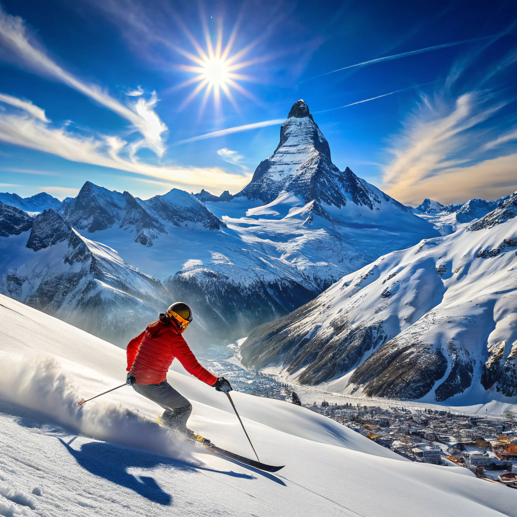 Skiing in Zermatt