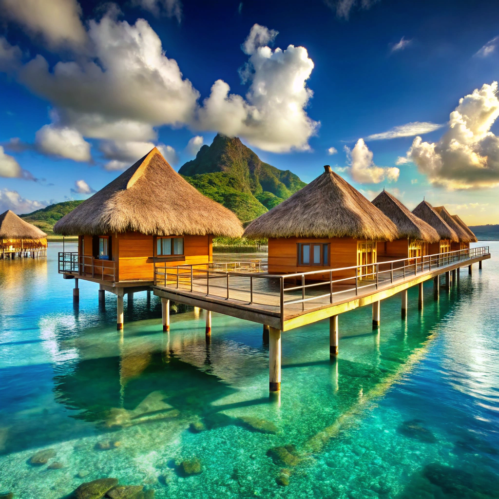 stunning overwater bungalows