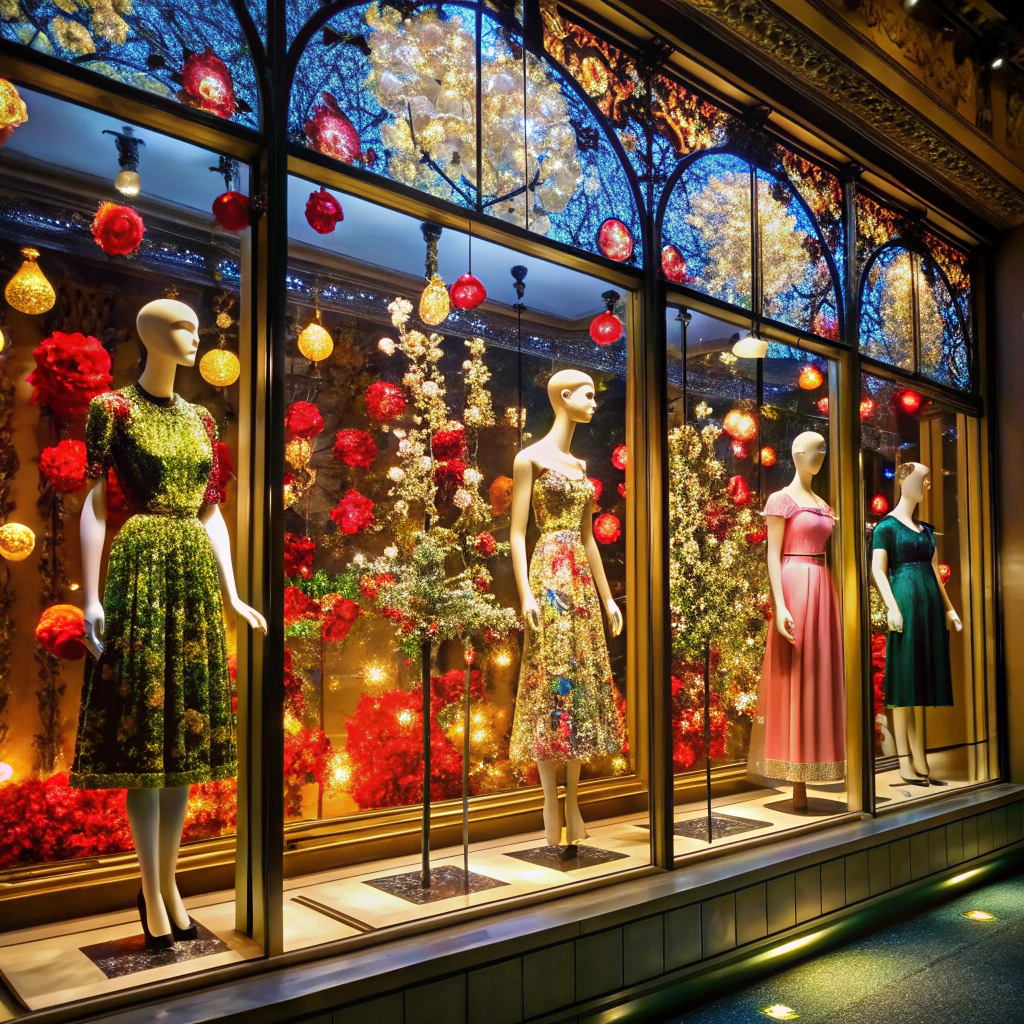 window displays at Galeries Lafayette