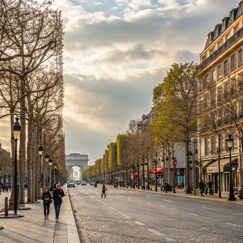 paris in march. champs-elysee-in-march